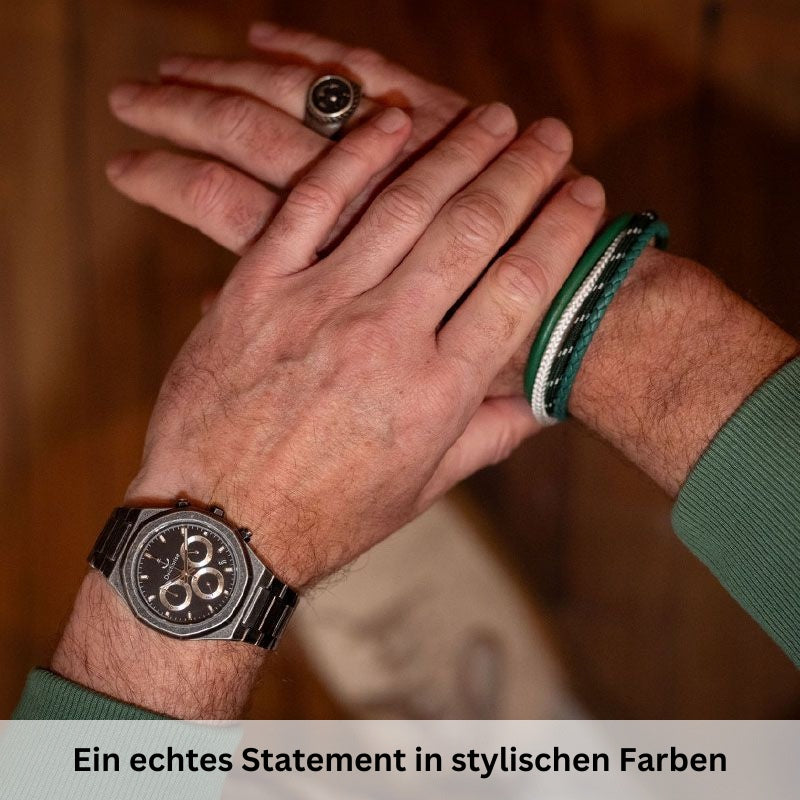 Leder & Segelseil Armband Bremen (Multistrang)