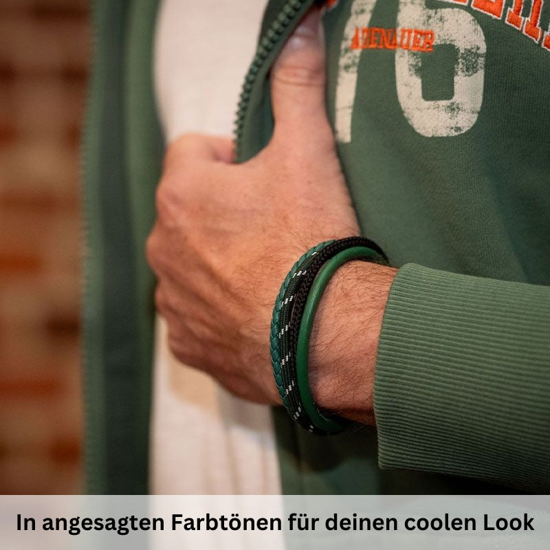 Leder & Segelseil Armband Deichgras (Multistrang)