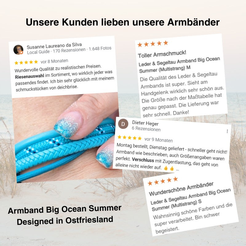 Leder & Segeltau Armband Big Ocean Summer (Multistrang)