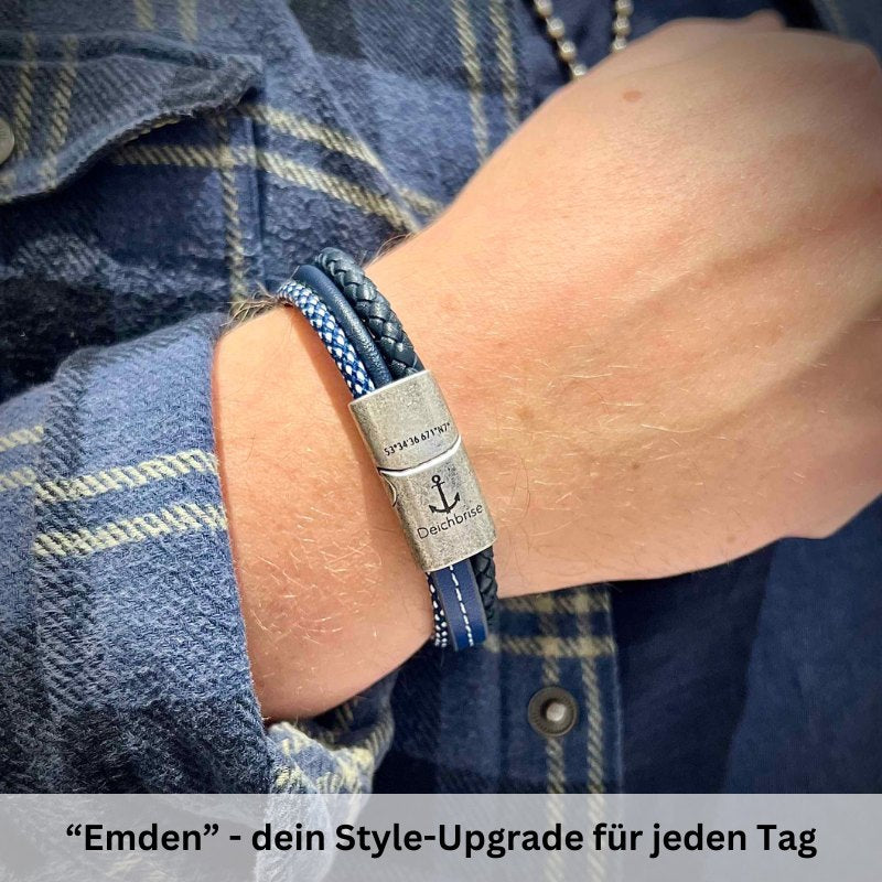 Leder & Segeltau Armband Emden (Multistrang)