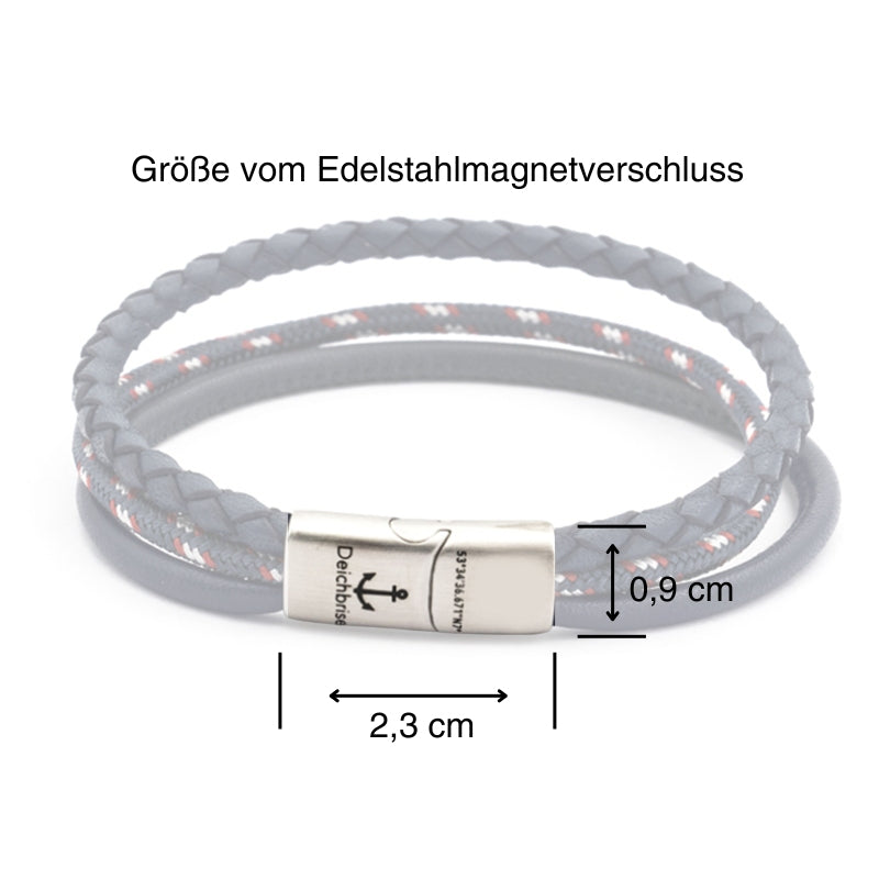 Leder & Segeltau Armband Friese (Multistrang)