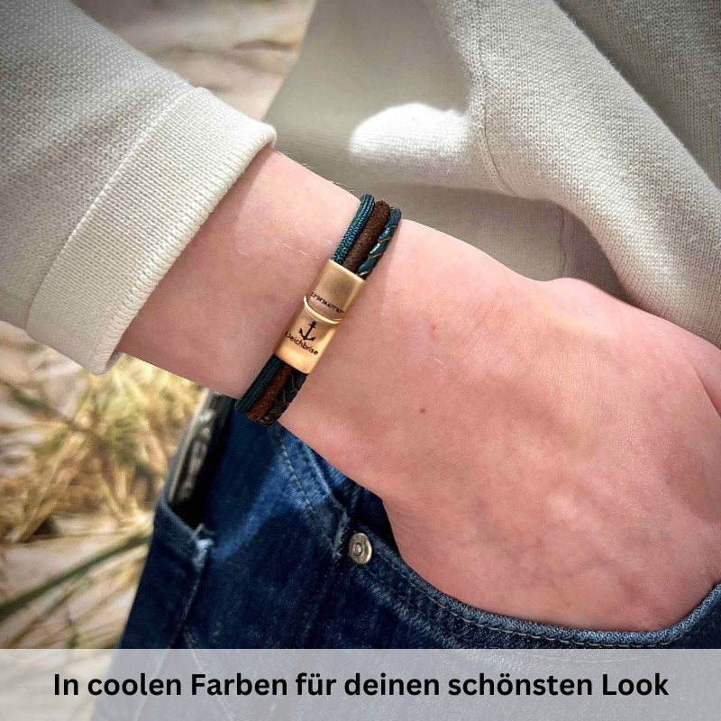 Leder & Segeltau Armband Schlick (Multistrang)