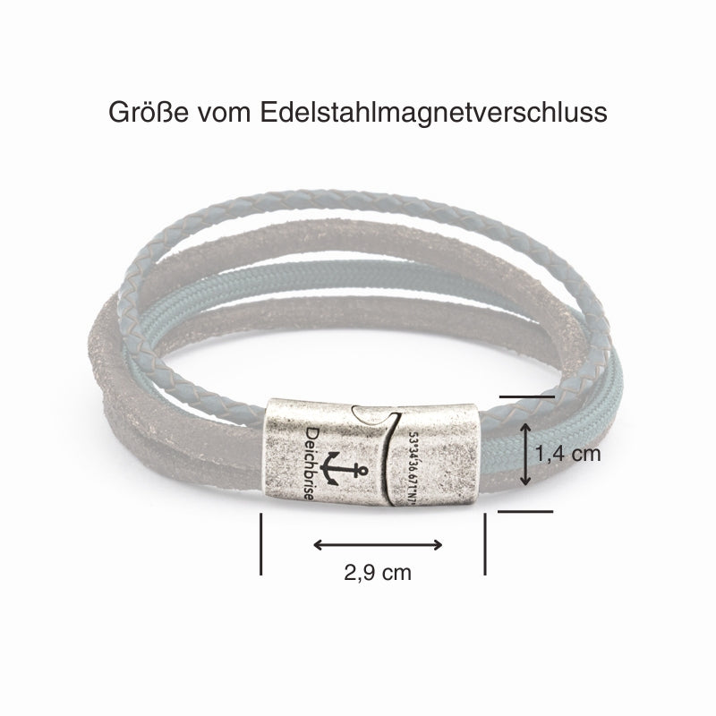 Leder & Segeltau Armband Watt (Multistrang)