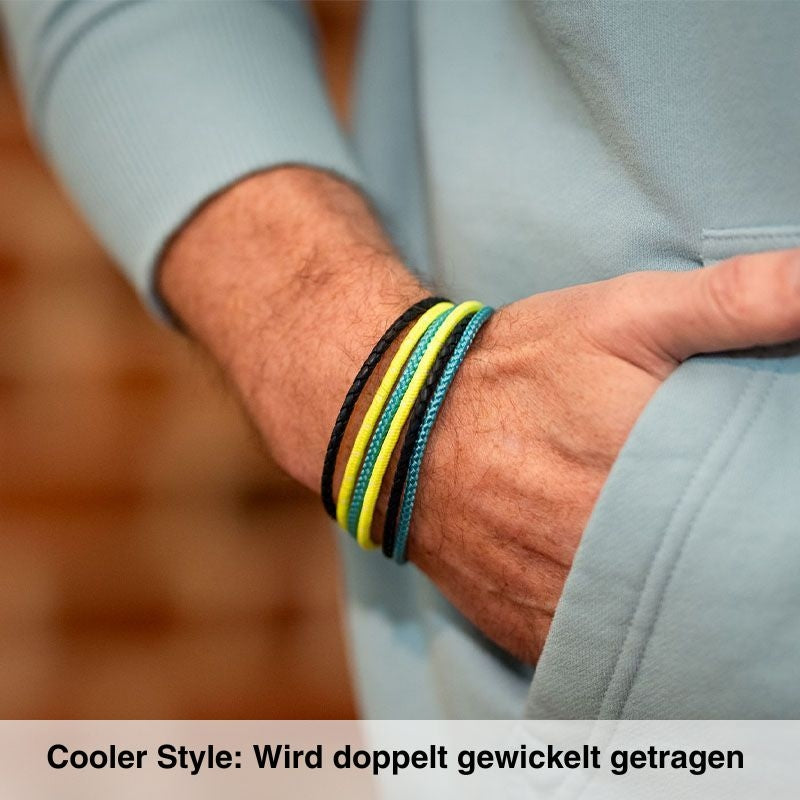 Leder & Segeltau Armband Doppelte Leuchtkraft (Multistrang)