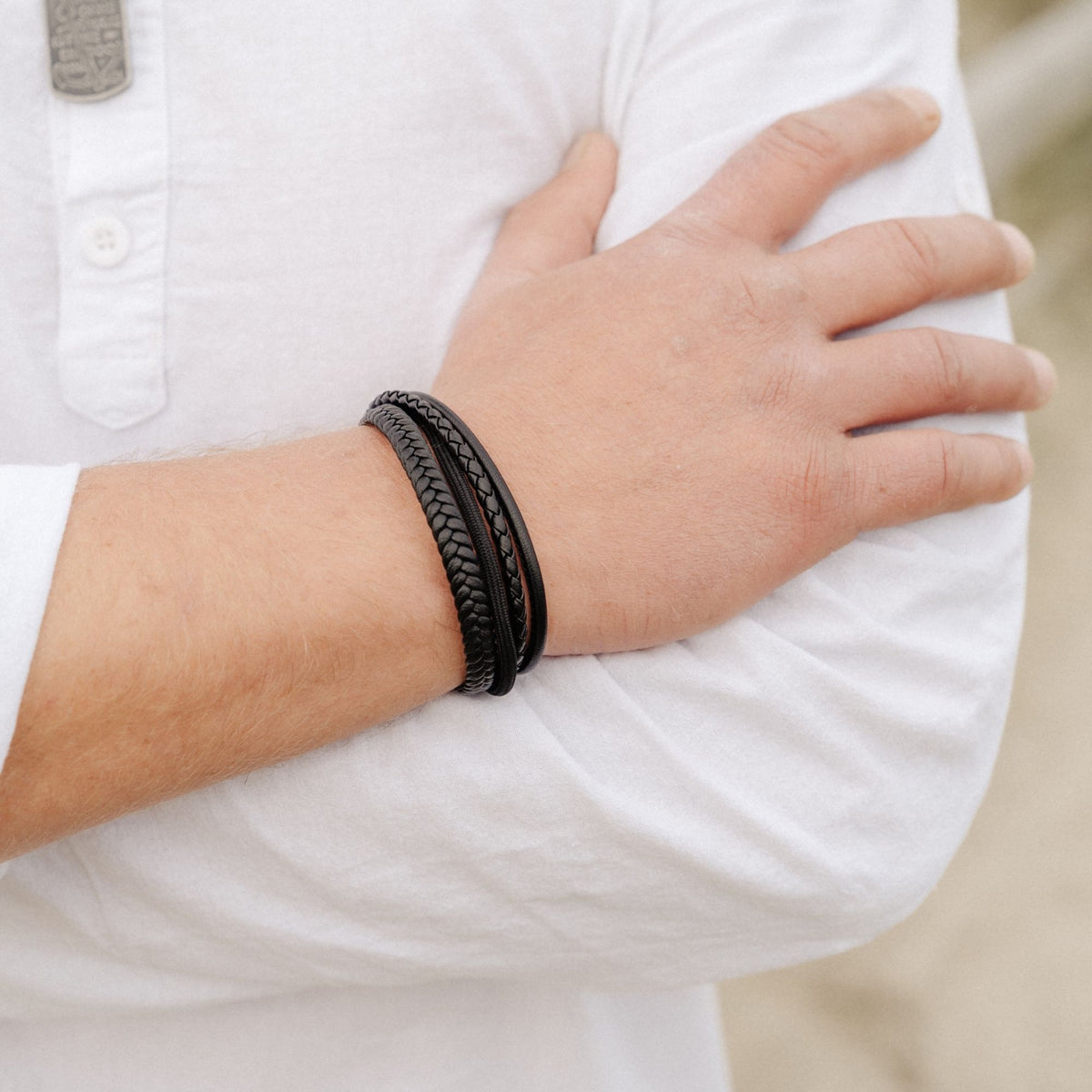 Leder & Segeltau Armband Rocky (Multistrang)