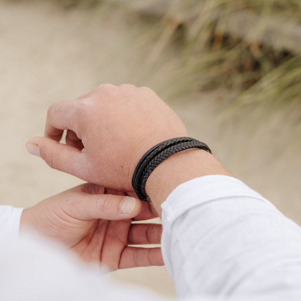 Leder & Segeltau Armband Rocky (Multistrang)