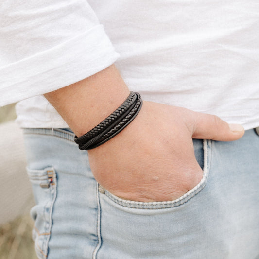 Leder & Segeltau Armband Rocky (Multistrang)