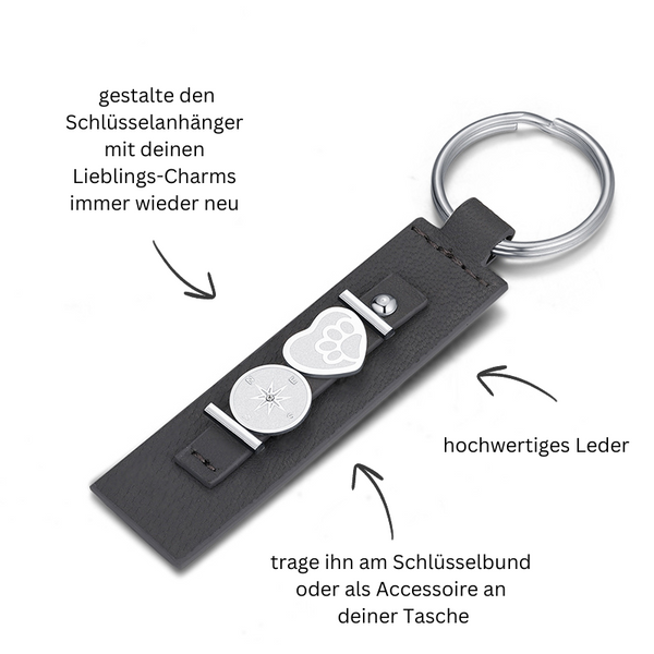 Schlüsselanhänger Lüttje Charming Grau