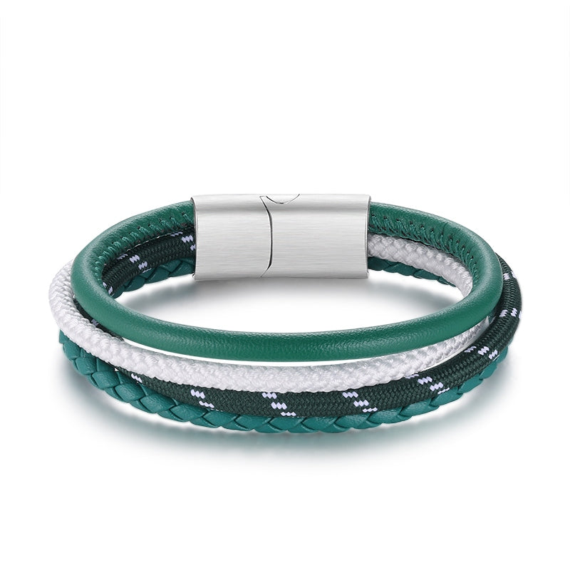 Leder & Segelseil Armband Bremen (Multistrang)