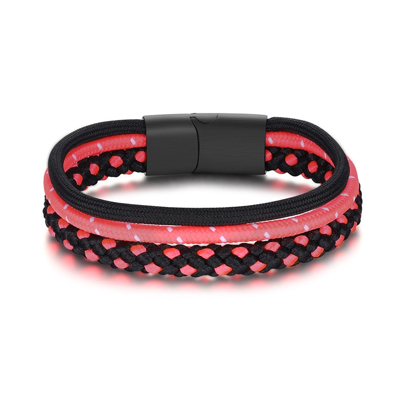 Segelseil-Segeltau Armband Deep Pink (Multistrang)