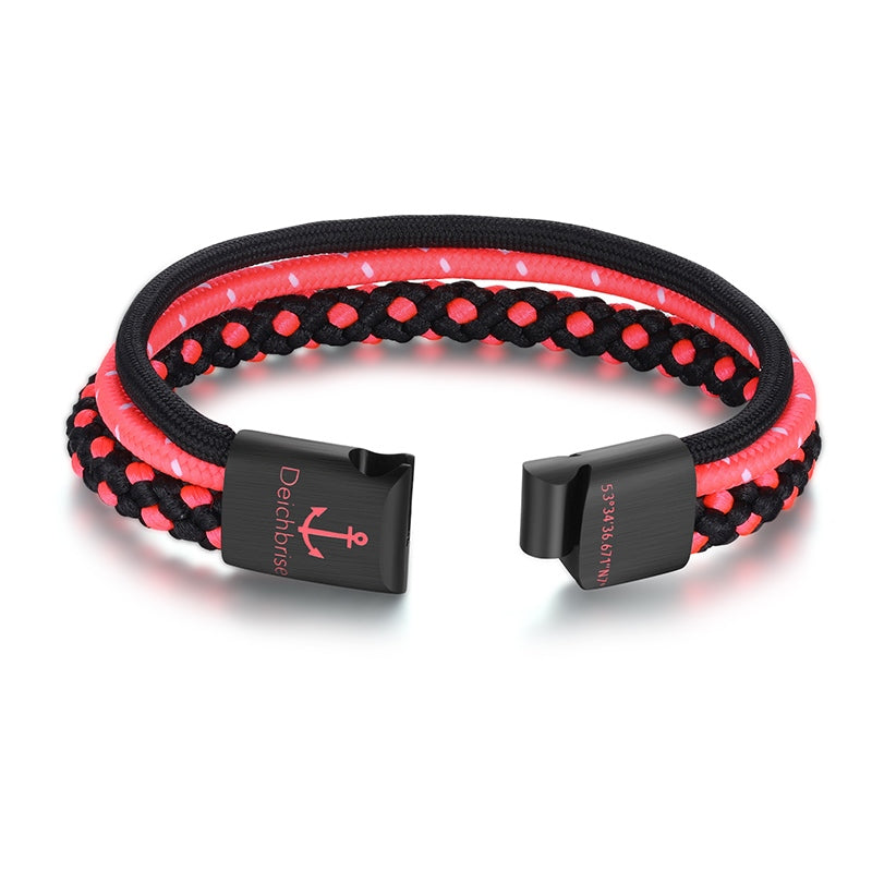 Segelseil-Segeltau Armband Deep Pink (Multistrang)