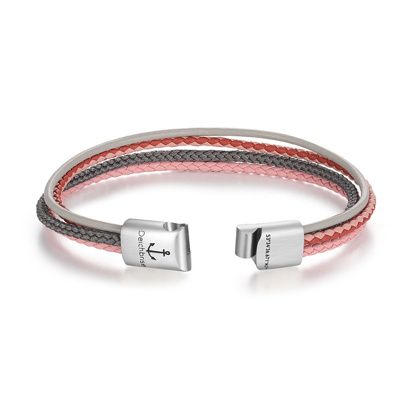 Leder & Segeltau Armband Klein Pellworm (Multistrang)