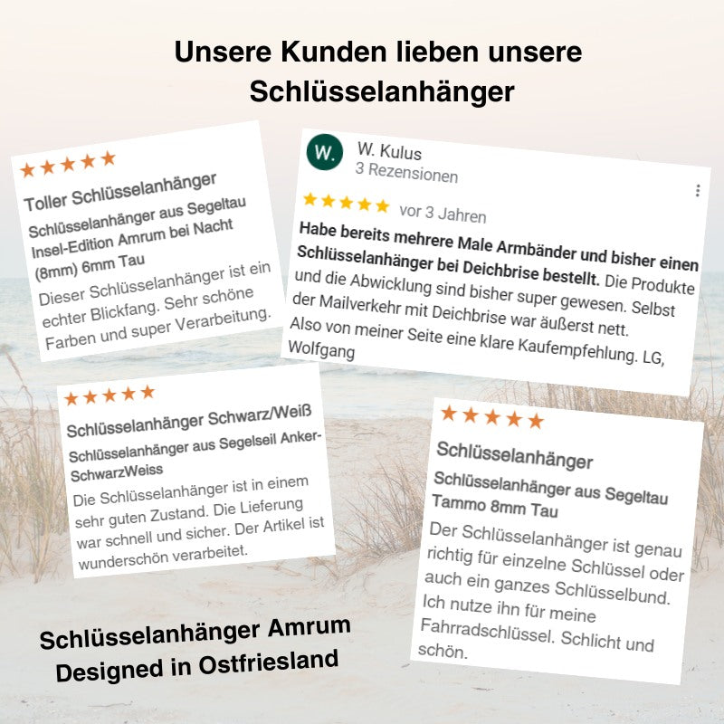 Schlüsselanhänger aus Segeltau Amrum