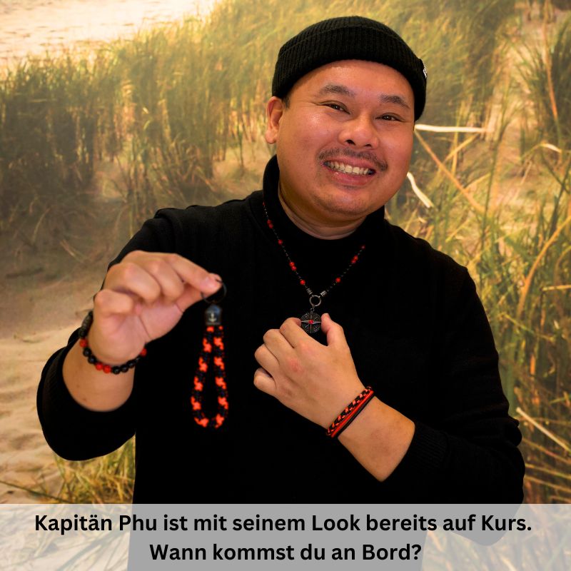 Schlüsselanhänger aus Segeltau Leuchtfeuer (8mm)