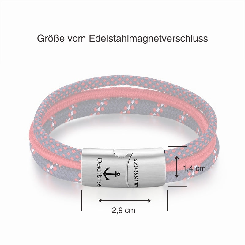 Segelseil-Segeltau Armband Hanseatic (Multistrang)