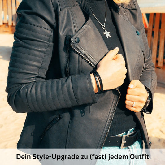 Leder & Segeltau Armband Small Rocky (Multistrang)