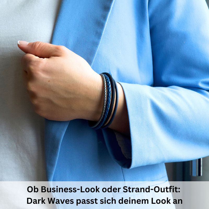 Multistrang Armband Dark Waves (Fibre Leder & Segelseil) (Veggie)