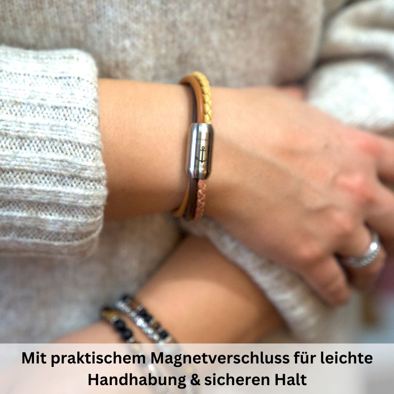 Multistrang Armband Strandgezeiten (Fibre Leder) (Veggie)