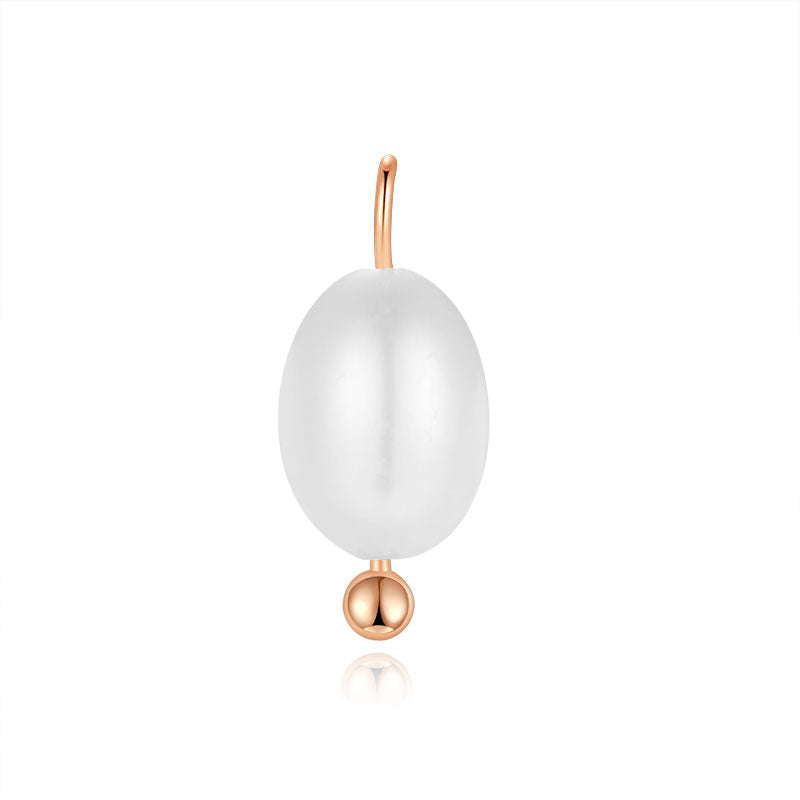 Perle für Ohrringe (Creolen) aus Edelstahl (Paar)