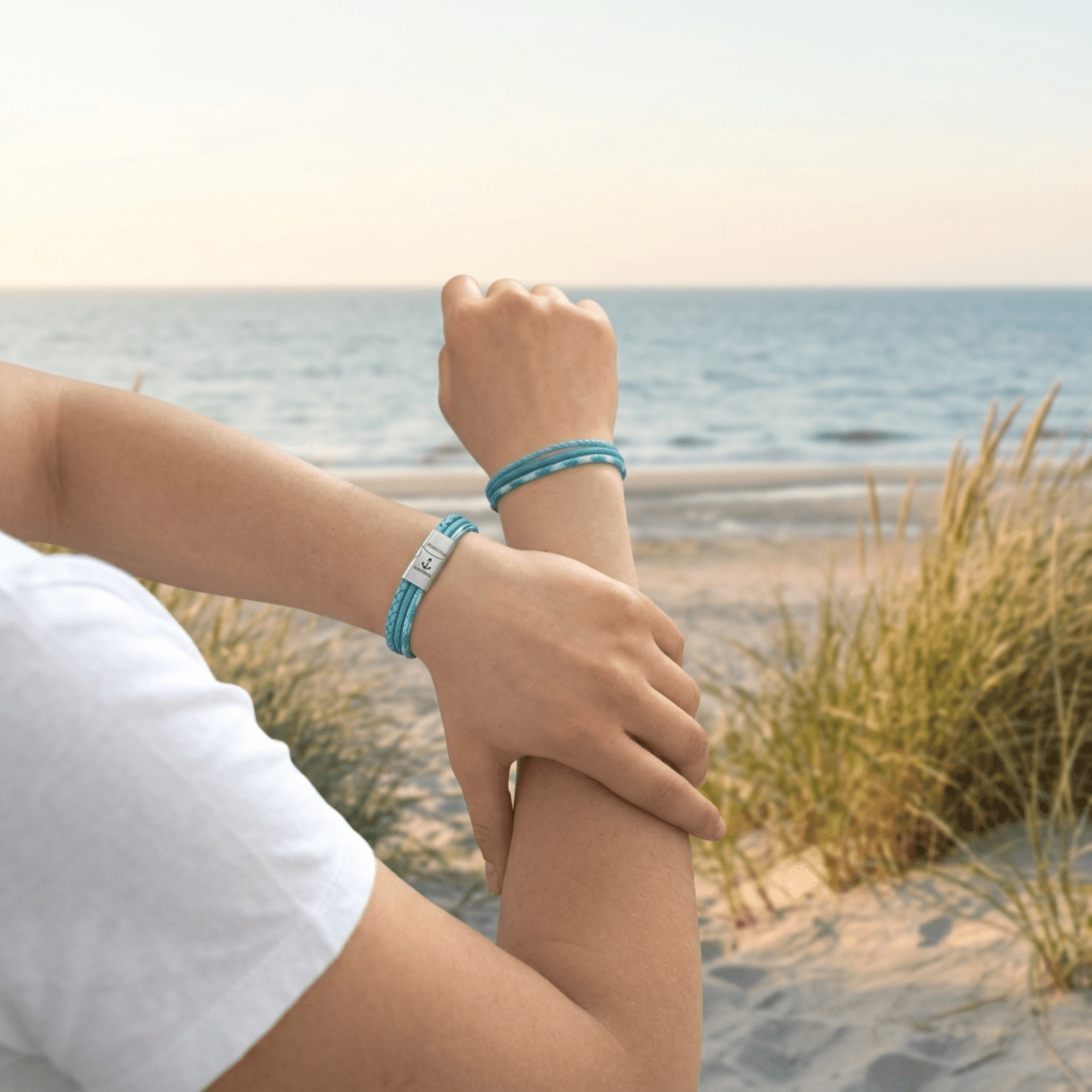 Leder & Segelseil Armband Ocean Summer (Multistrang)