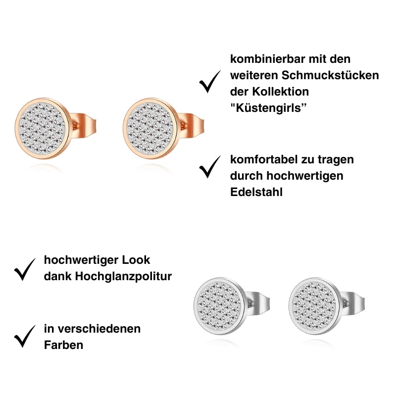 Ohrstecker Bling Bling (weiss) aus Edelstahl