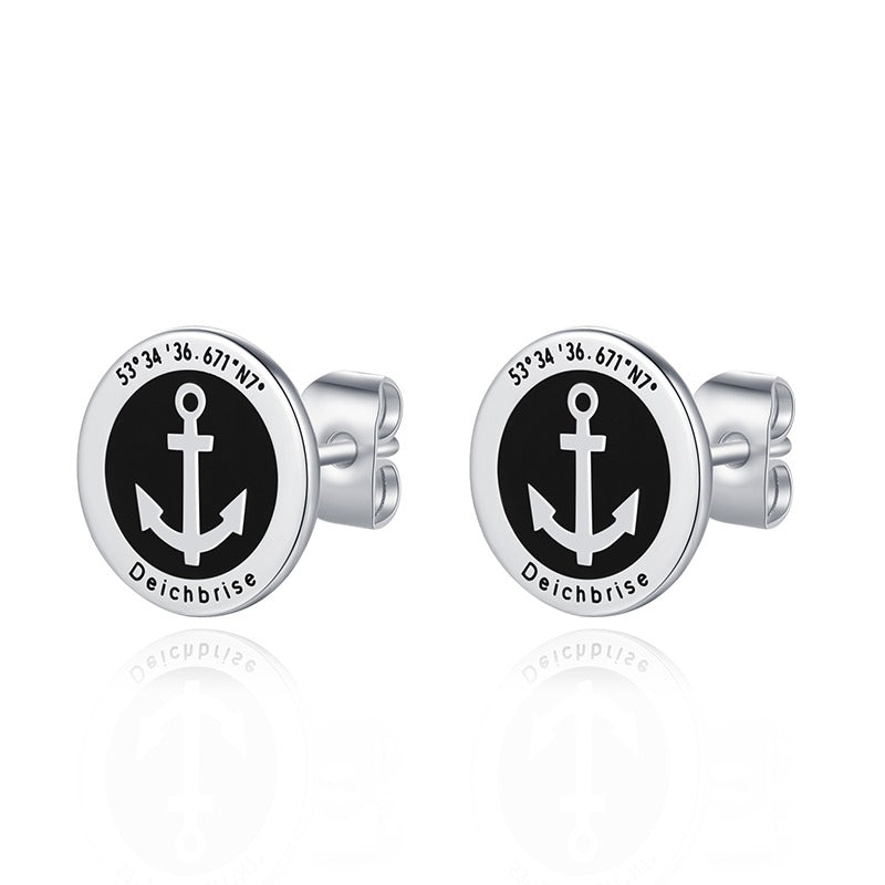 Ohrstecker Anker aus Edelstahl (Kapitän rockt)