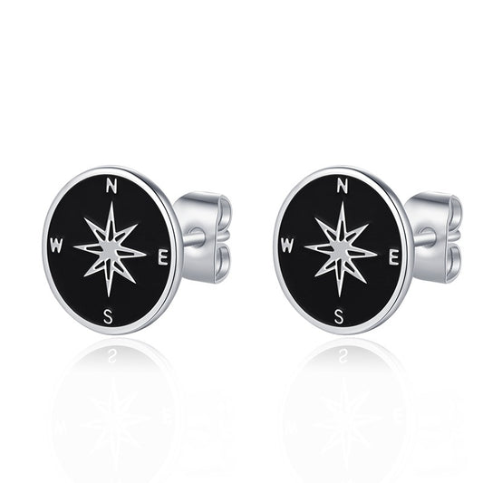 Ohrstecker Kompass aus Edelstahl (Kapitän rockt)