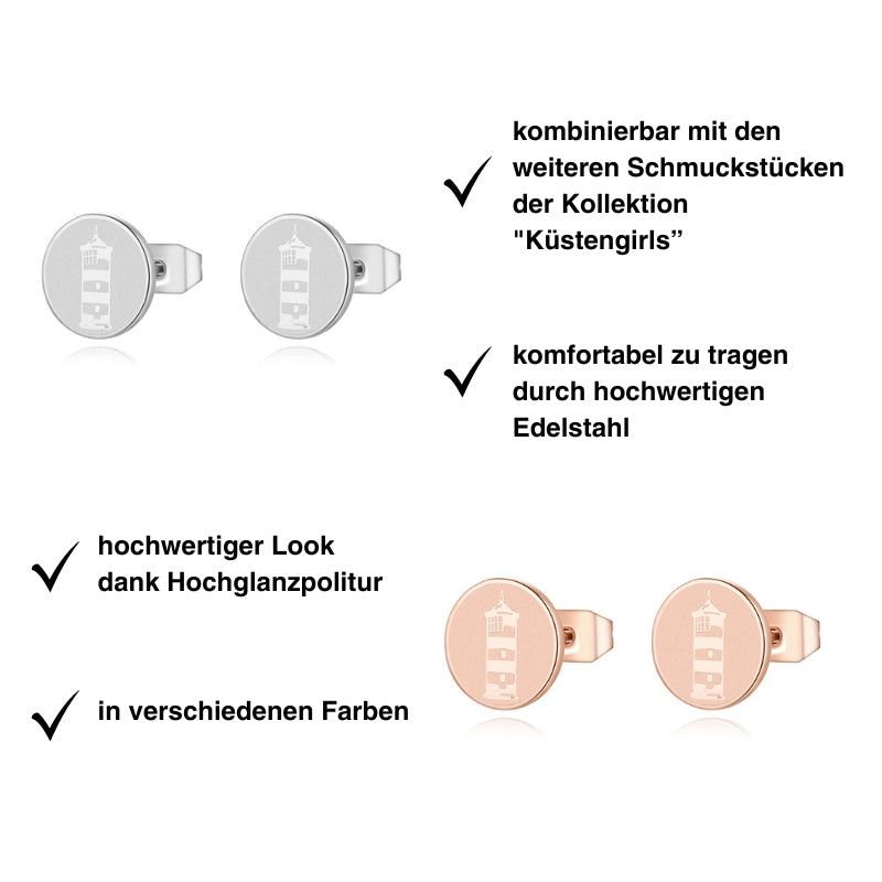 Ohrstecker Leuchtturm aus Edelstahl