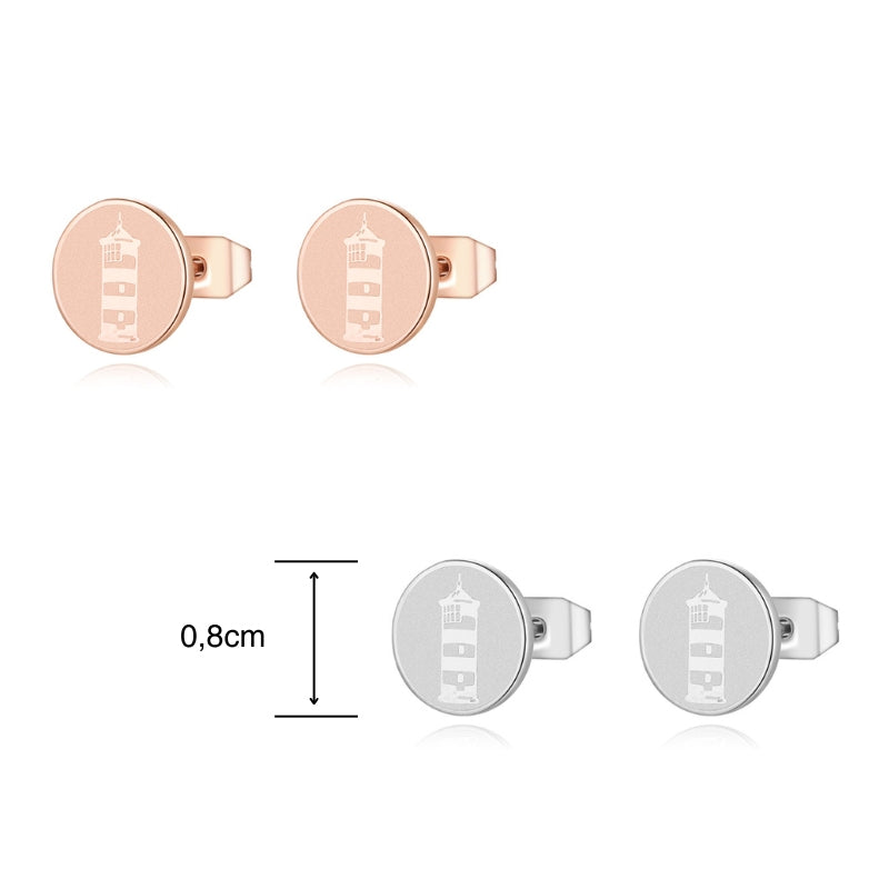 Ohrstecker Leuchtturm aus Edelstahl