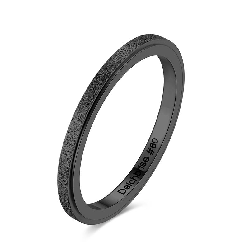 Ring sandgestrahlt 2mm aus Edelstahl (Stapelring)