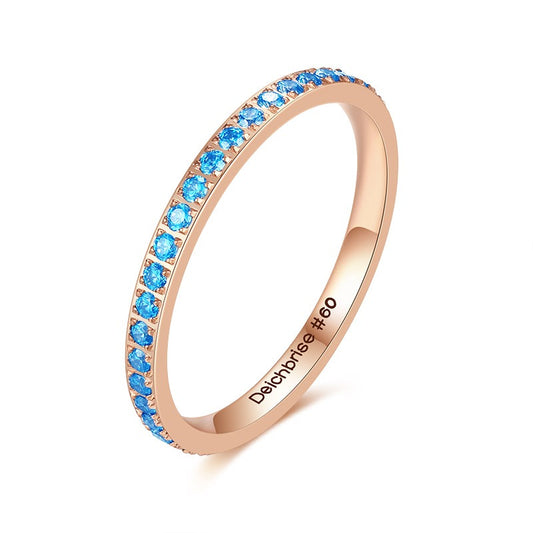 Ring Bling Bling (türkis) aus Edelstahl (Stapelring)