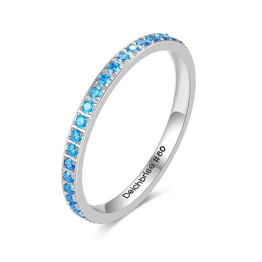 Ring Bling Bling (türkis) aus Edelstahl (Stapelring)
