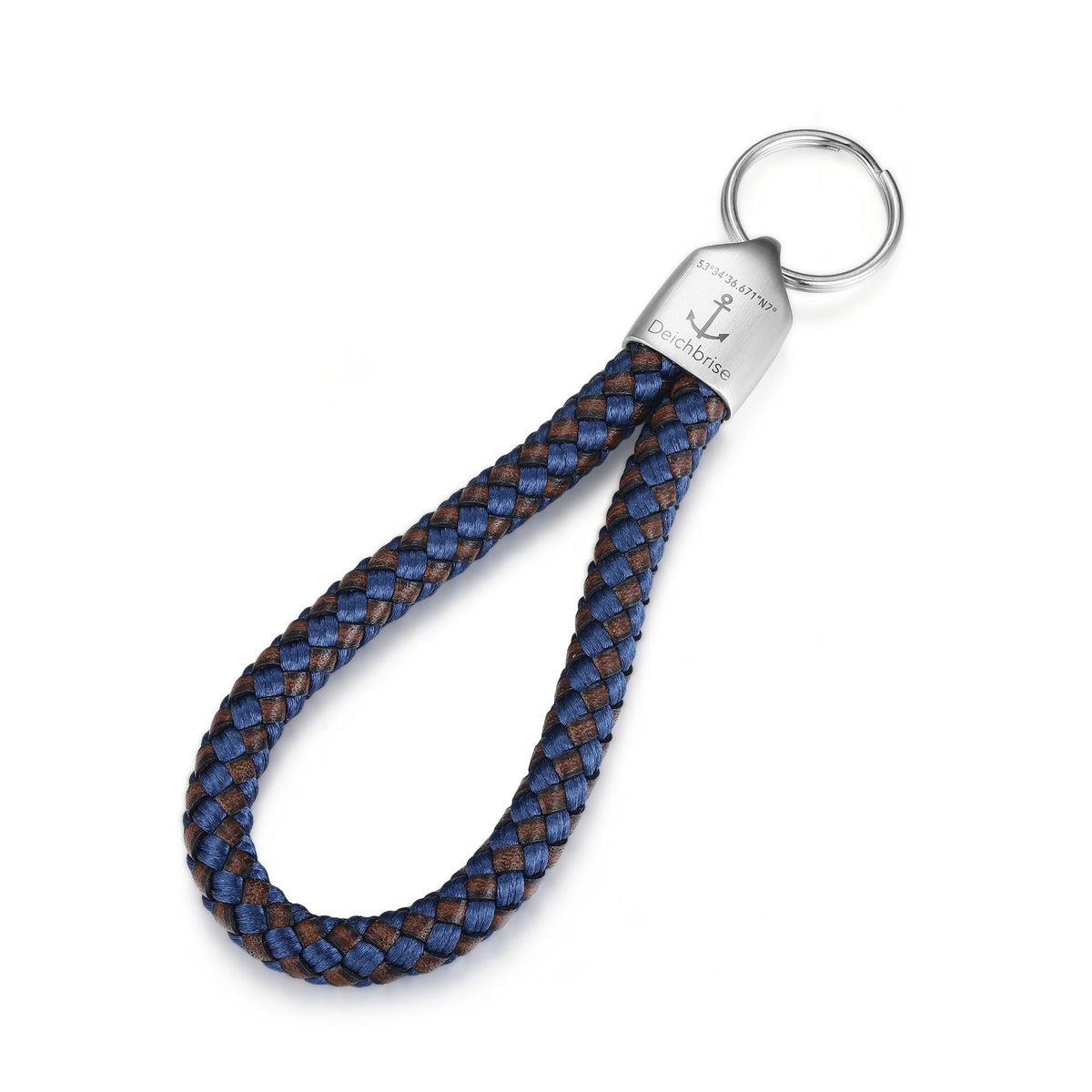 Schlüsselanhänger aus Segeltau und Leder Ubbo (8mm)