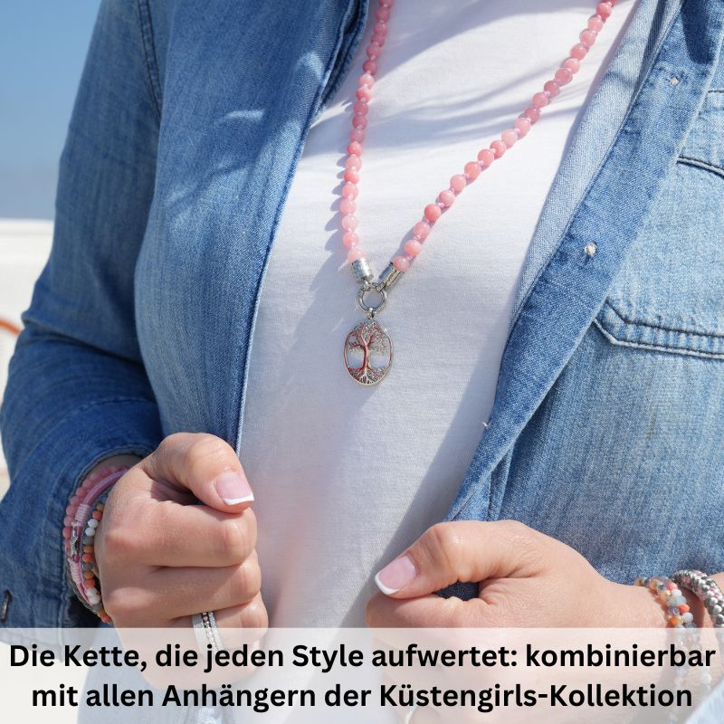 Schmuckset "Pink Jade" & "Seestern" - Kette mit Armband