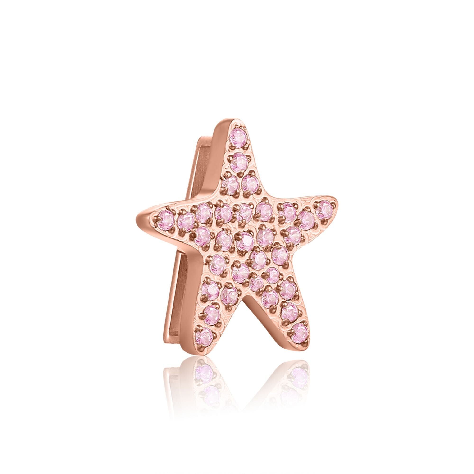 Charm Seestern mit rosa Zirkonia (Lüttje Charming)
