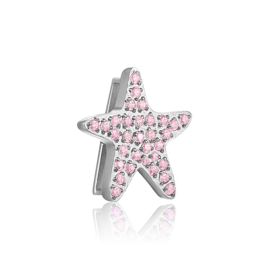 Charm Seestern mit rosa Zirkonia (Lüttje Charming)