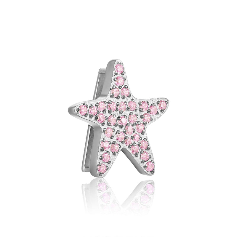 Charm Seestern mit rosa Zirkonia (Lüttje Charming)