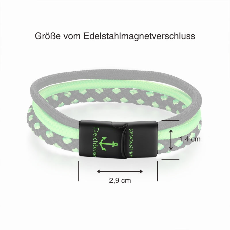 Segelseil-Segeltau Armband Deichleuchten (Multistrang)