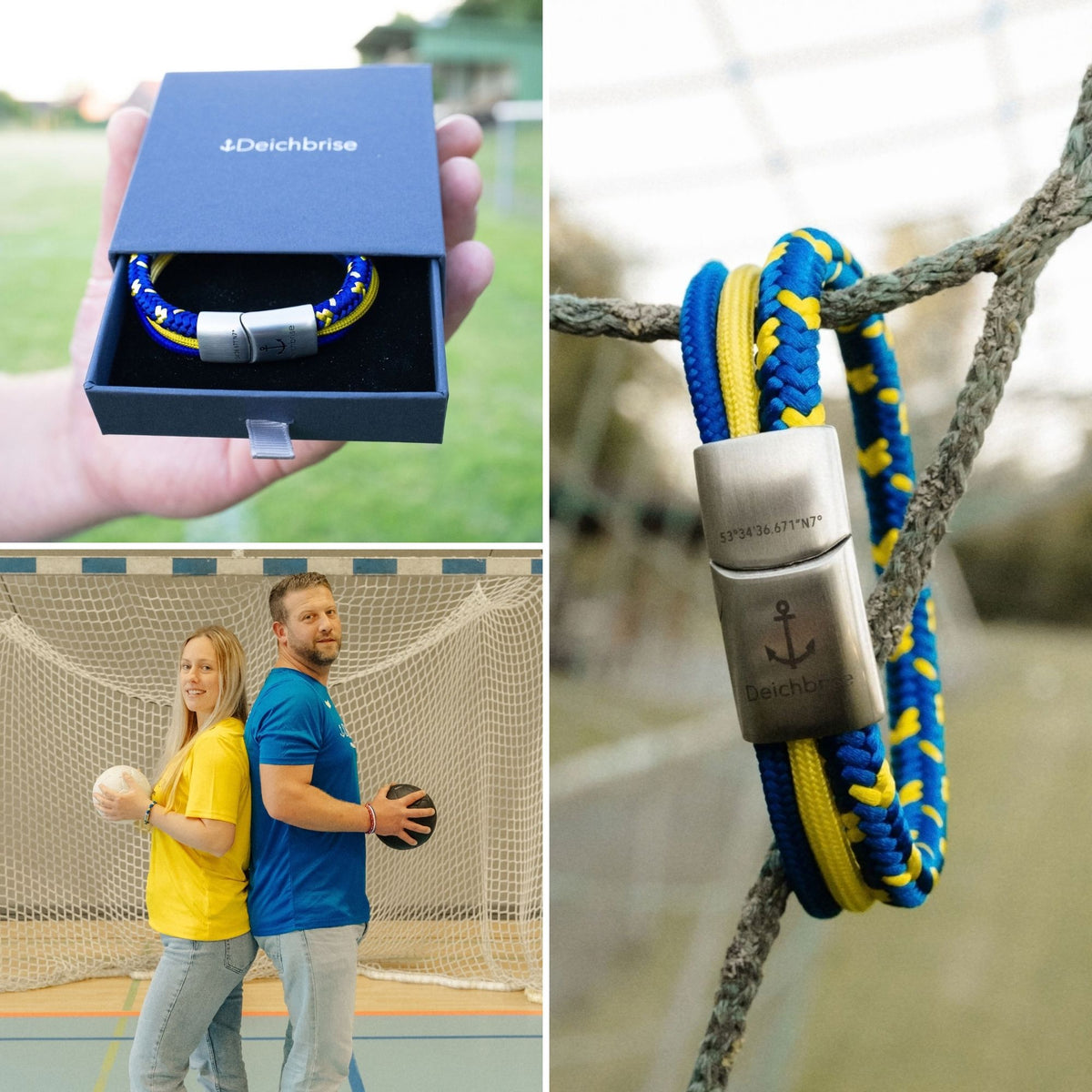 Segelseil-Segeltau Armband Flugkopfball (Multistrang)