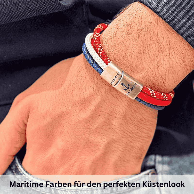 Leder & Segeltau Armband Nordlicht (Multistrang)