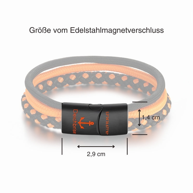 Segelseil-Segeltau Armband Strandläufer (Multistrang)