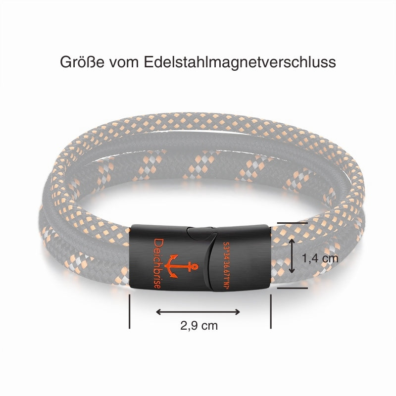 Segelseil-Segeltau Armband Inselliebe (Multistrang)