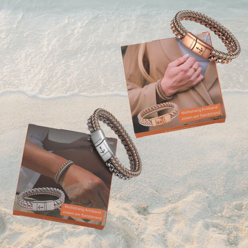 Armband Joleen am Sandstrand (Multistrang) Stahl-Tau & Segeltau