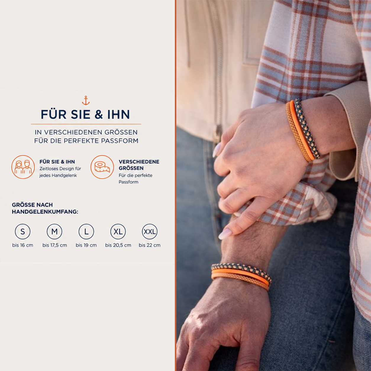 Segelseil-Segeltau Armband Amrum (Multistrang)