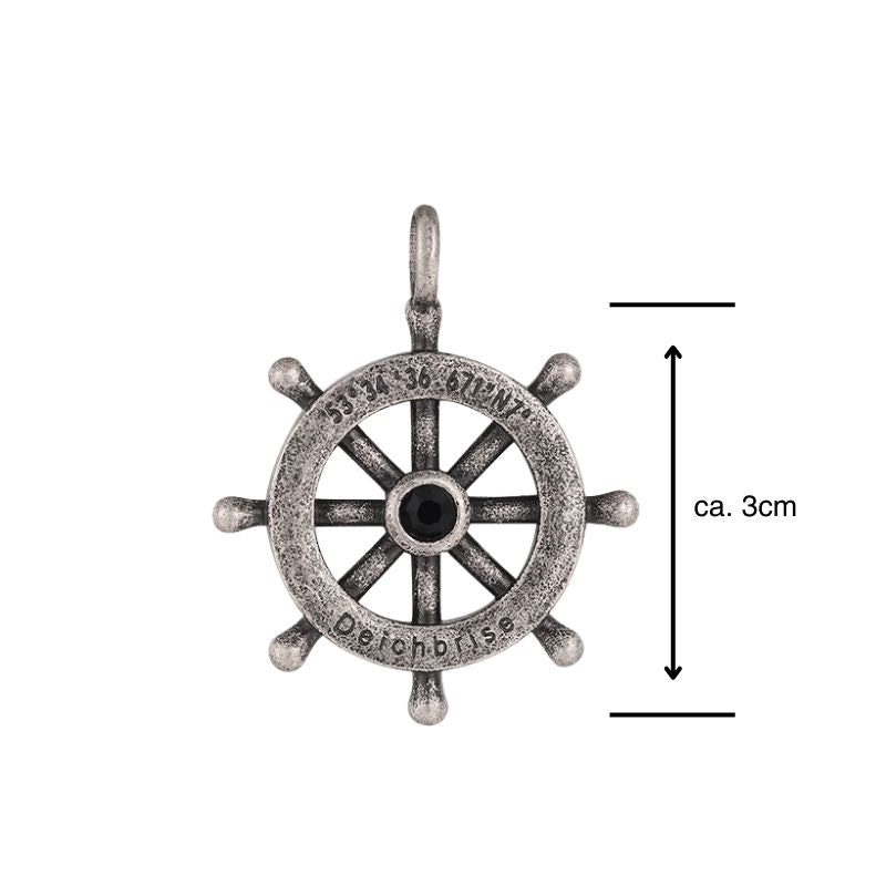 Kettenanhänger Steuerrad (groß) aus Edelstahl