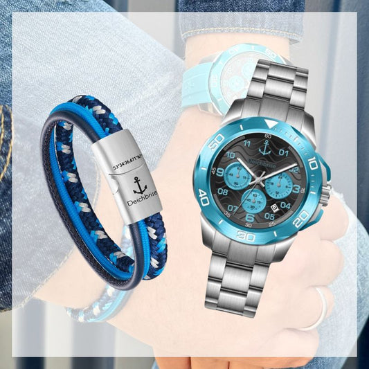 Uhr Ocean + Armband Tiefseetaucher