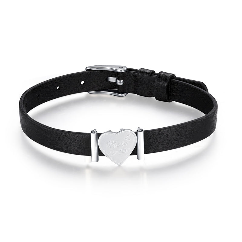 Armband Veggie-Leder schwarz (Lüttje-Charming)