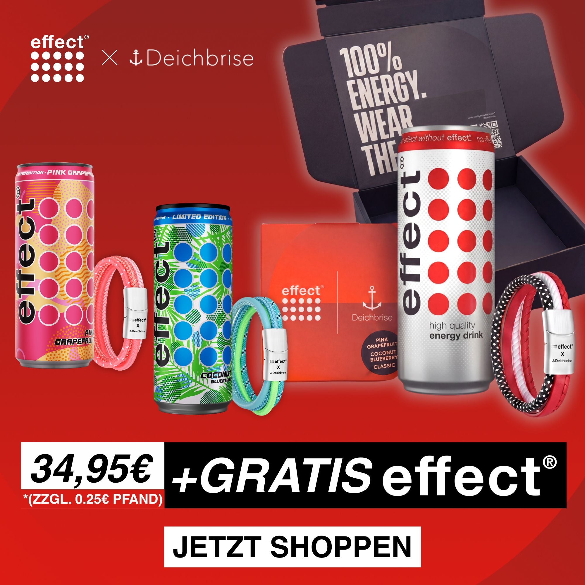 effect® x Deichbrise (Armband & GRATIS effect® Energydrink)