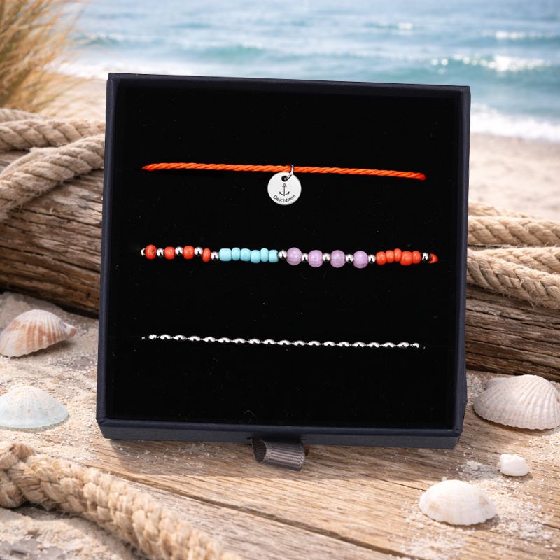 Fußkettchen Set BeachMix Koralle