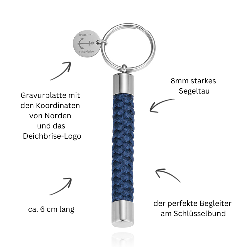 Schlüsselanhänger aus Segeltau Jenke (8mm)